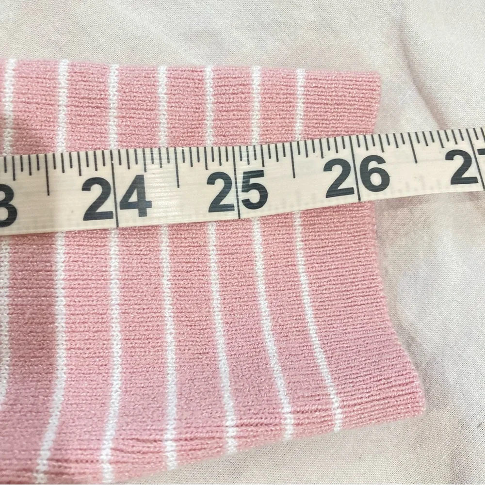 Pink striped cardigan sweater - Picture 8 of 9